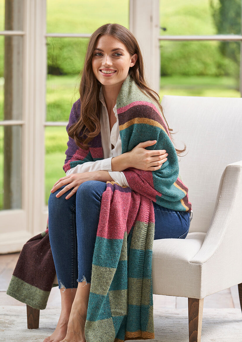 Colour Block Wrap - Rowan
